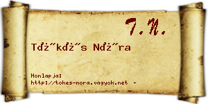 Tőkés Nóra névjegykártya